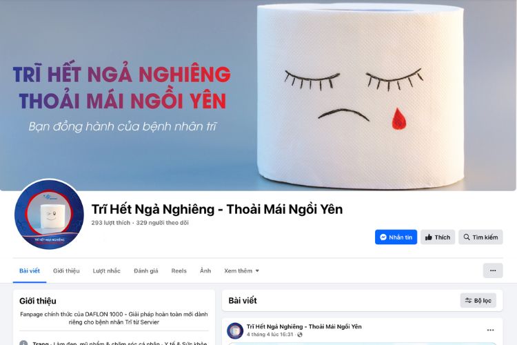 Facebook Fanpage chính thức của DAFLON 1000 từ Servier