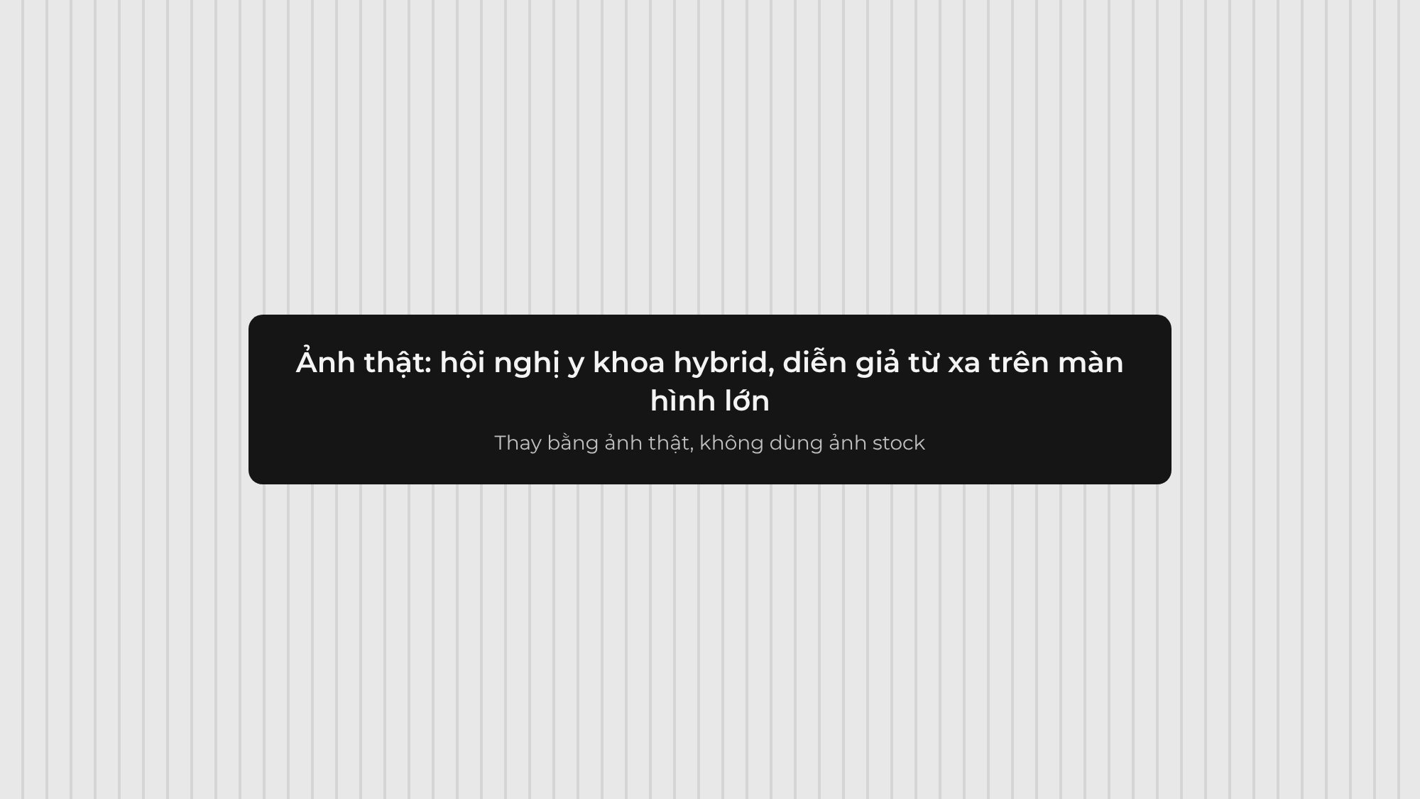 Hội nghị y khoa hybrid với diễn giả kết nối trực tuyến trên màn hình lớn